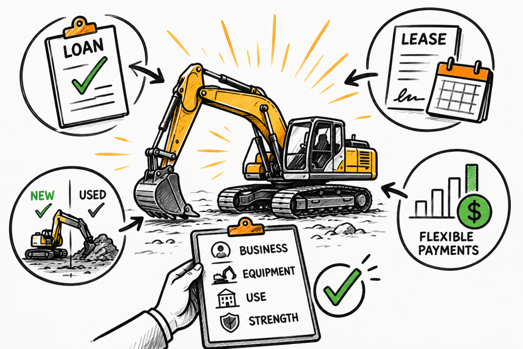 Excavator Financing Options for Business Buyers