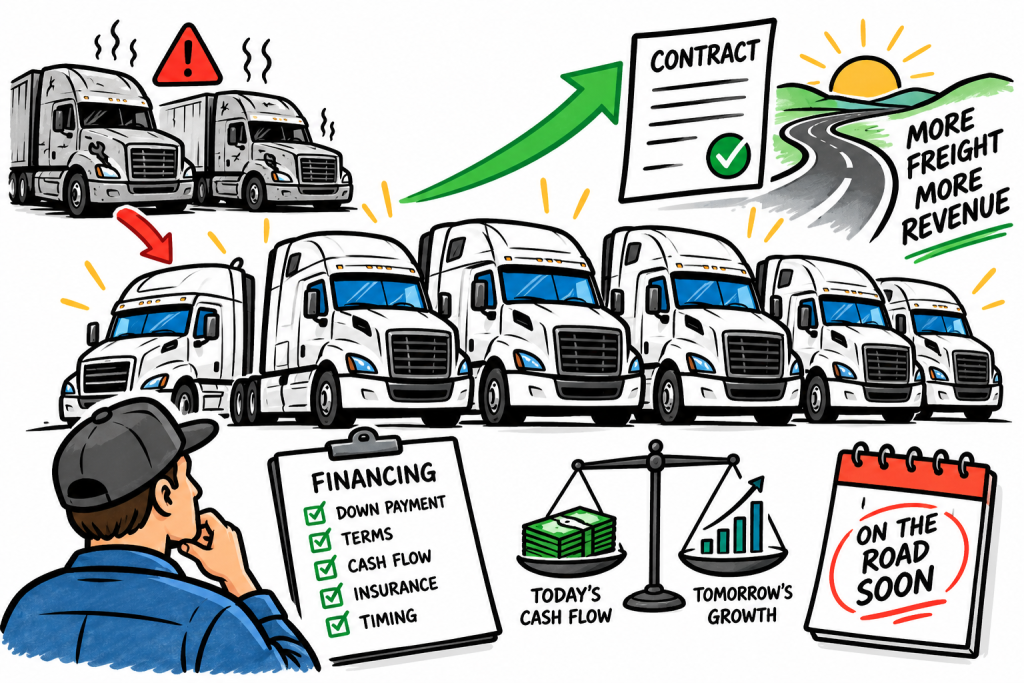 A Multi Unit Fleet Example for Five Trucks